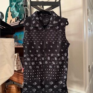 Black and White Patterned Vest